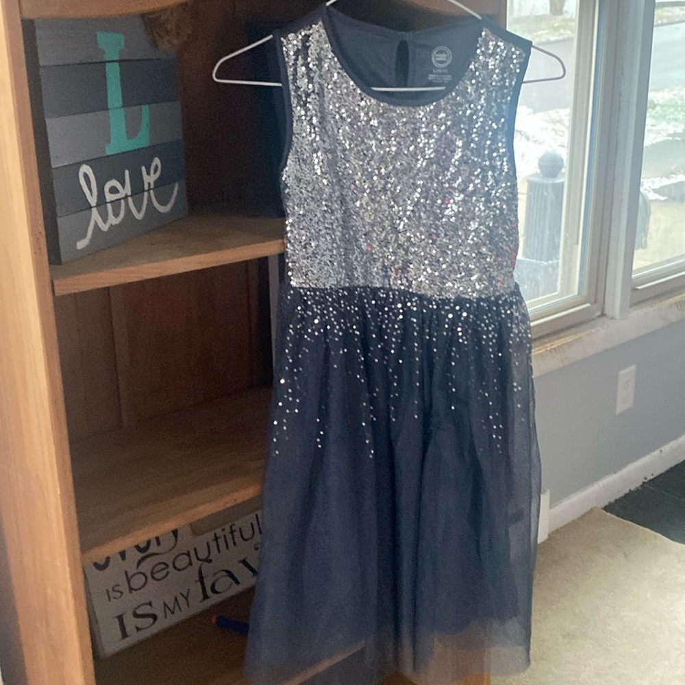 Gray and sequin dress